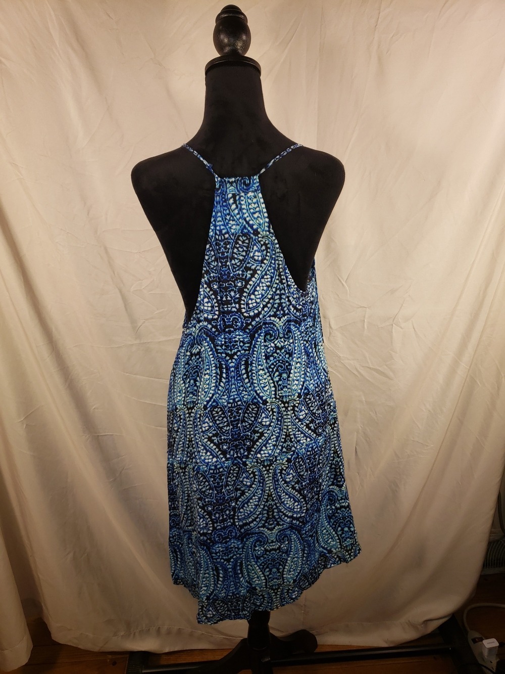 Nanette Lepore pink label with blue patterned fabric Swimsuit Coverup - L - Picture 4 of 5